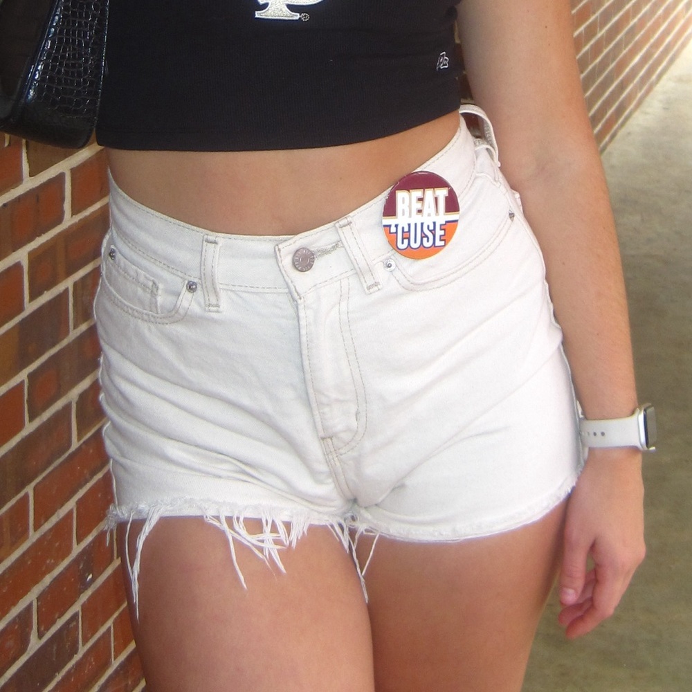 UO denim shorts